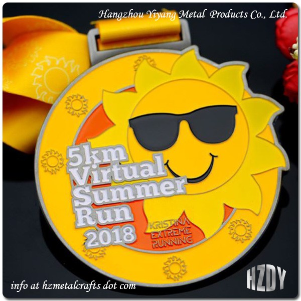 5km Virtual Summer Run Medal Customization